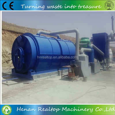 Full Automatic Waste Tire Plastic Pyrolysis Plant / Diesel Fuel Tire / Fuel Oil Oil Refining Machine
