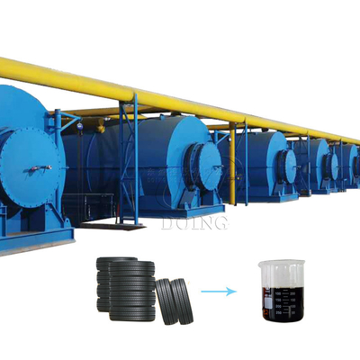 Municipal oil fired pyrolysis machine tire plant solid waste pyrolysis rubber plant for sale