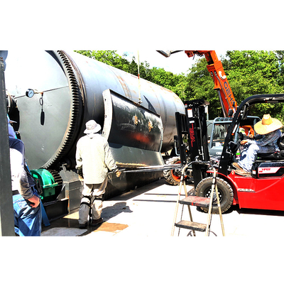 100% security environmental friendly continuous used tyre pyrolysis machine